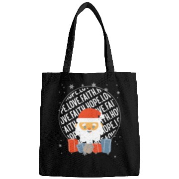 Discover Faith Hope Love Religious Family Christmas Santa Bags