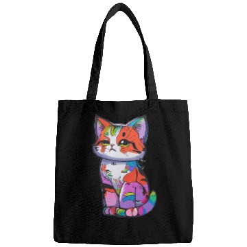 Discover Colorful Cute cat for cat Lovers Bags