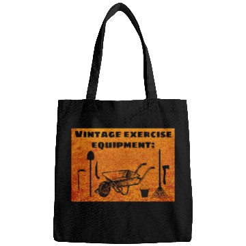 Discover Vintage Exercise Equipment (Orange) - Garden Humor Bags