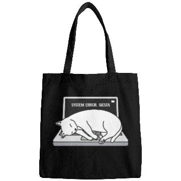 Discover System Error. Siesta - Sleeping Cat Programmer Bags