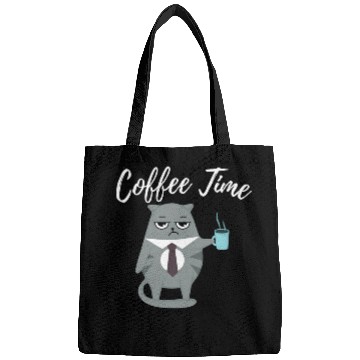 Discover Coffee Time Gift For Cat Lover Bags