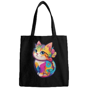 Discover Colorful Cute cat for cat Lovers Bags