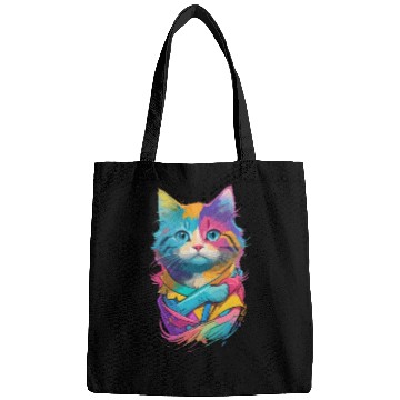 Discover Colorful Cute cat for cat Lovers Bags