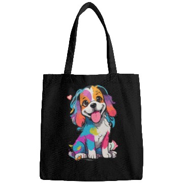 Discover Colorful Cute Dog for Dog Lovers Bags