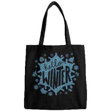 Discover Abstract Winter Snowflakes" Bags
