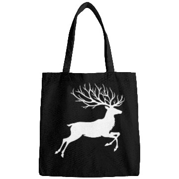 Discover Reindeer silhouette deer antlers Christmas Bags