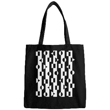 Discover Geometric Shapes Black And White Pattern Bags