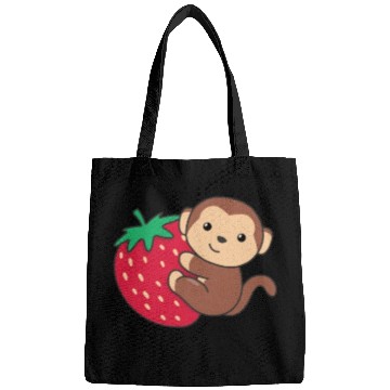 Discover Monkey With Strawberry Cute Monkeys With Fruits Bags