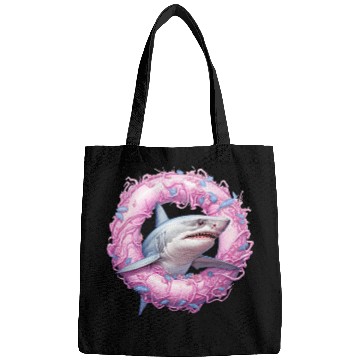 Discover shark in an inflatable ring Bags