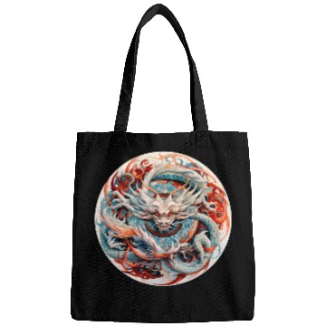 Discover Chinese Dragon Mandala Art Bags
