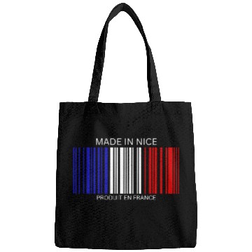Discover Nice Barcode France Flag for French People Bags