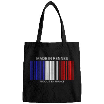 Discover Rennes Barcode France Flag for French People Bags