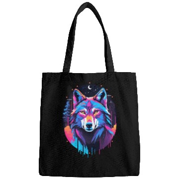 Discover Eerie Blacklight Wolf Bags - Neon Colors