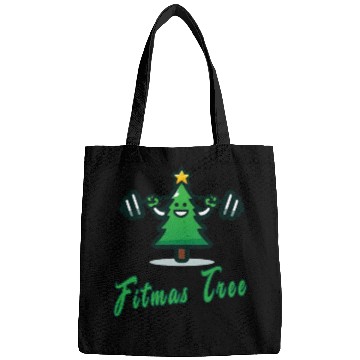 Discover Fitmas Tree funny gym words Bags