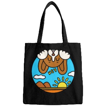 Discover Funny playful cartoon beagle Bags
