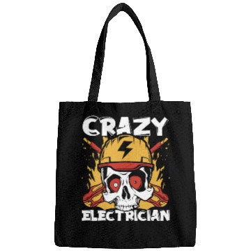 Discover Crazy Electrician Powerline Technician Wiremen Bags