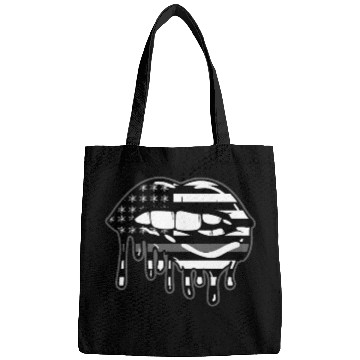 Discover US Flag Lips Correctional Officer Patriotic First Bags