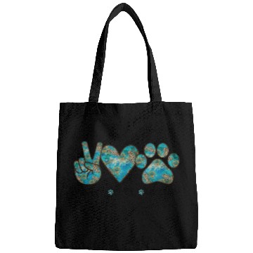 Discover Peace Love Rescue Dog Bags