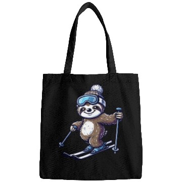 Discover Relaxed Sloth Skier – Winter Fun on the Slopes Bags