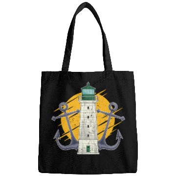 Discover Full moon ship anchor gift lighthouse Bags