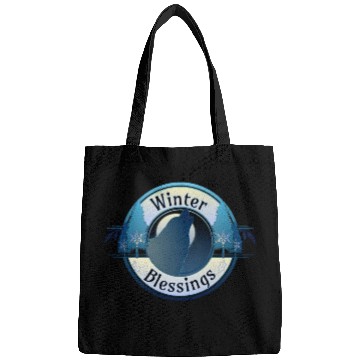 Discover Winter Blessings Wolf Badge Bags