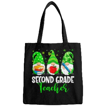 Discover Cute Gnomes 2Nd Grade Teacher Squad St Patrick Bags