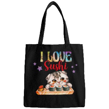 Discover I love Sushi - Cat sushi Bags