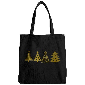Discover Minimalist Gold Gradient Christmas Trees Bags