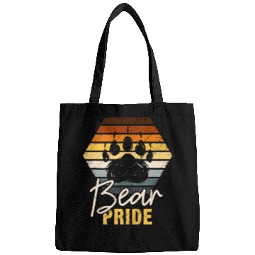 Discover Bear Community Bear Paw Bear Flag Gay Bear Pride Bags
