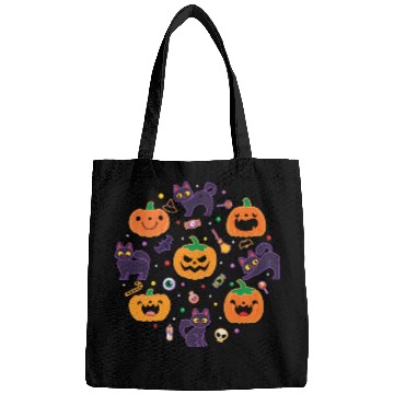 Discover Halloween Pumpkin Cat Bags