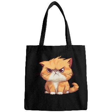 Discover Cat is realy grumpy - A orange grumpy cat Bags