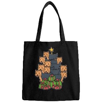 Discover Yorkie Christmas Tree Holiday Person Gift Bags
