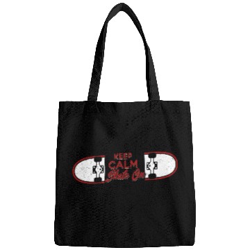 Discover Keep Calm Skate On Skateboard Skater Skateboarding Bags
