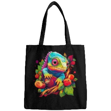 Discover Cute Chameleon for Lizard Pet Lover Bags