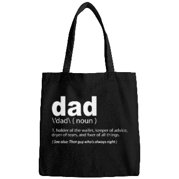 Discover DAD Definition Funny Dad Gift Fathers Day Present Bags