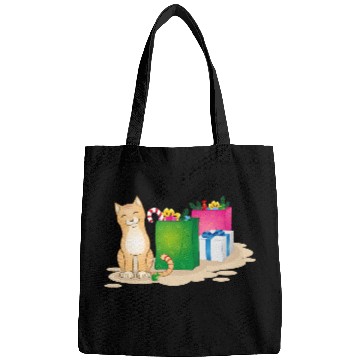 Discover cute cat with christmas gifts Bags