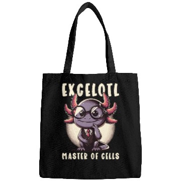 Discover Excelotl Geeky Spreadsheet Axolotl Bags