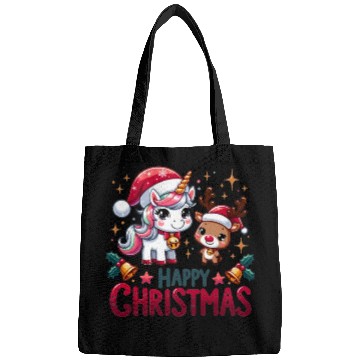 Discover Cheerful Unicorn & Reindeer - Merry Christmas Bags