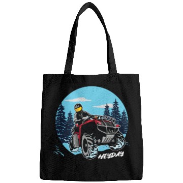 Discover ATV/Quad "Winter Riding" style logo. By "Hey Day" Bags