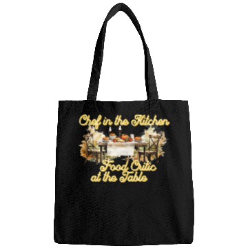 Discover Chef in the Kitchen Food Critic at the Table Bags