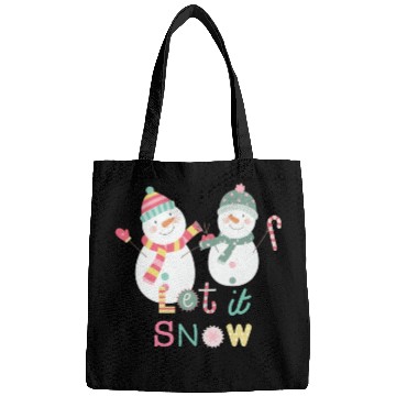 Discover Fun Snowman Let It Snow Colorful Christmas Bags