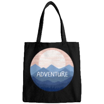 Discover Adventure Mountain Landscape Sunset Bags
