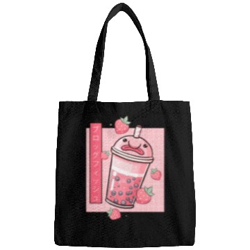 Discover Kawaii Blobfish Japanese Strawberry Boba Bags