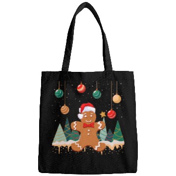 Discover Gingerbread Man Cookie Snowy Christmas Ornaments Bags