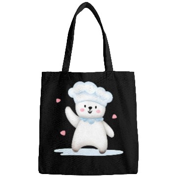 Discover White Happy Chef Bear Bags