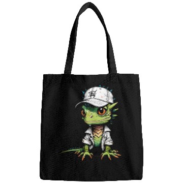Discover Cute lizard with cap Bags