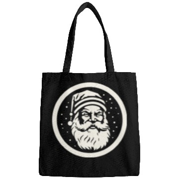 Discover santa claus rounded symbol Bags