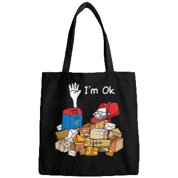 Discover I'm Ok Funny Postal Worker Bags