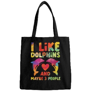 Discover Dolphin Watercolor I Like Dolphins Bags