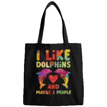 Discover Dolphin Watercolor I Like Dolphins Bags